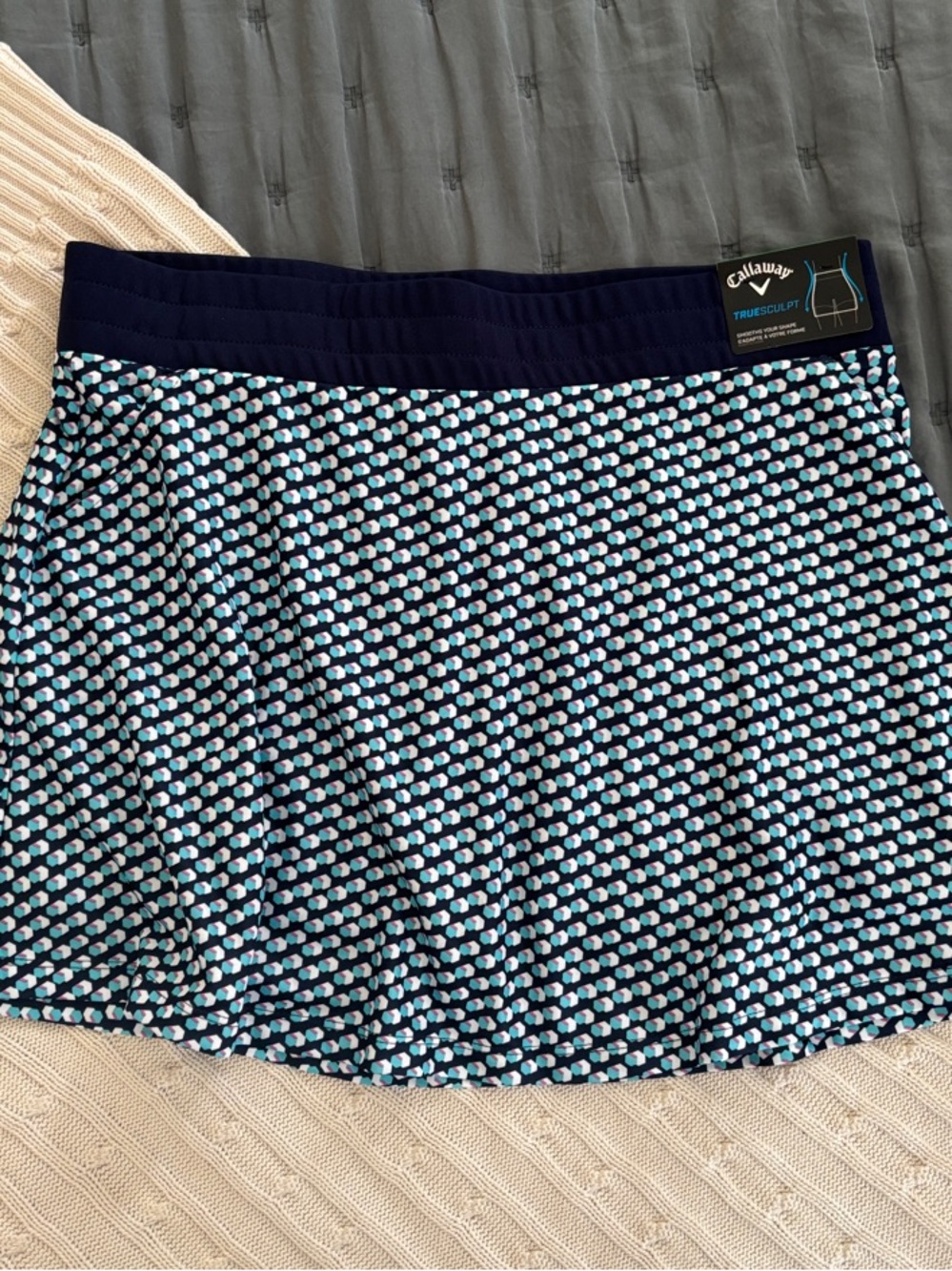 Callaway Navy Blue Printed Golf Skort